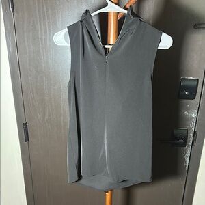 H&M Black Sleeveless Top with Mandarin Collar